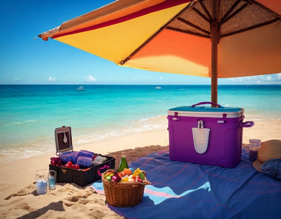 BEST PORTABLE COOLERS FOR COSTA CALIDA BEACHES: Image of Cooler on Costa Calida beach, Spain, The Mediterranean
