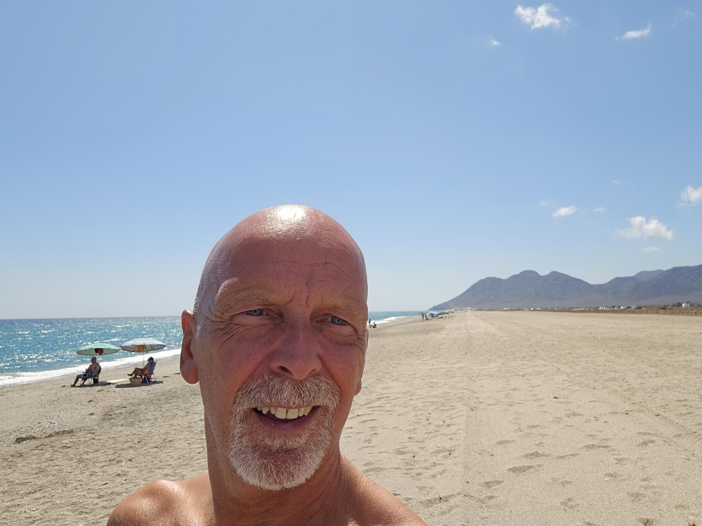 Me at the beach near Cabo de Gata village.